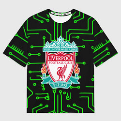Мужская футболка оверсайз Liverpool плата текстура