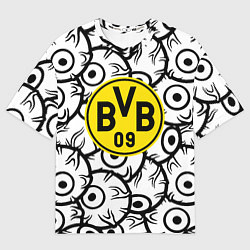 Мужская футболка оверсайз Borussia глаза текстура