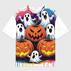 Мужская футболка оверсайз Happy Halloween 25