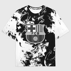 Футболка оверсайз мужская Juventus белый дым, цвет: 3D-принт