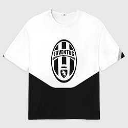Футболка оверсайз мужская Juventus полосы, цвет: 3D-принт
