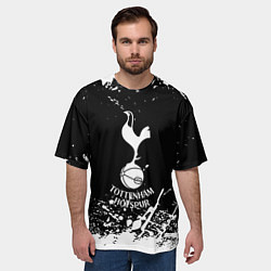 Футболка оверсайз мужская Тоттенхэм Хотспур белые краски, цвет: 3D-принт — фото 2