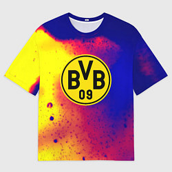 Мужская футболка оверсайз Borussia космические краски