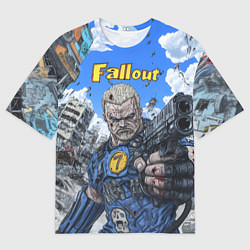 Футболка оверсайз мужская Fallout брутальный седьмой, цвет: 3D-принт