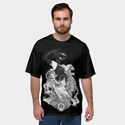 Футболка оверсайз мужская Резе демон бомба Человек бензопила, цвет: 3D-принт — фото 2