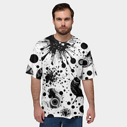 Футболка оверсайз мужская Паттерн из абстрактных клякс - нейроарт, цвет: 3D-принт — фото 2