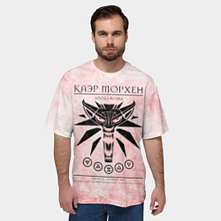 Футболка оверсайз мужская Каэр Морхен - школа волка, цвет: 3D-принт — фото 2