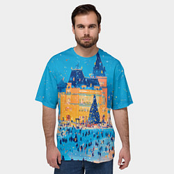 Футболка оверсайз мужская Московские новогодние каникулы, цвет: 3D-принт — фото 2