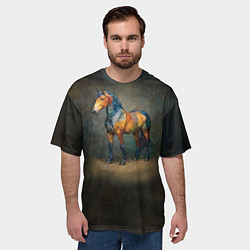 Футболка оверсайз мужская Конь Ренессанс, цвет: 3D-принт — фото 2