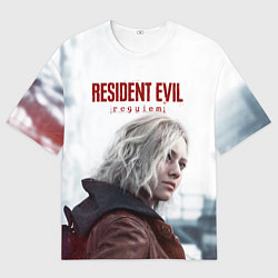 Футболка оверсайз мужская Грейс Эшкрофт Resident evil requiem, цвет: 3D-принт