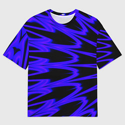Футболка оверсайз мужская Color neon blue, цвет: 3D-принт