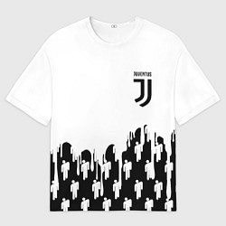 Мужская футболка оверсайз Ювентус краски люди