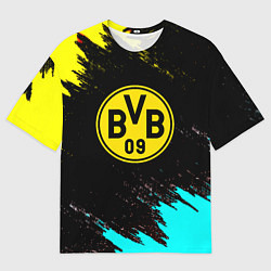 Мужская футболка оверсайз Borussia краски штрихи