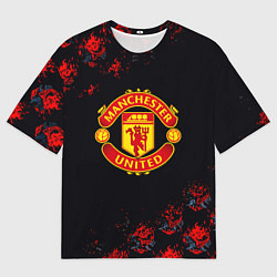 Футболка оверсайз мужская Манчестер Юнайтед самураи, цвет: 3D-принт