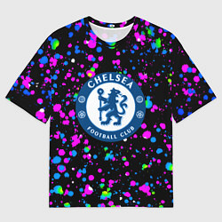 Футболка оверсайз мужская Челси неоновые краски, цвет: 3D-принт
