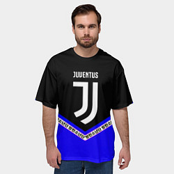 Футболка оверсайз мужская Ювентус япония геометрия, цвет: 3D-принт — фото 2