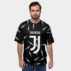 Футболка оверсайз мужская Ювентус армейский стиль, цвет: 3D-принт — фото 2
