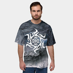 Футболка оверсайз мужская Славянский символ оберег белобог, цвет: 3D-принт — фото 2