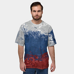 Футболка оверсайз мужская Флаг России, цвет: 3D-принт — фото 2