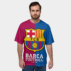 Футболка оверсайз мужская Barca Football, цвет: 3D-принт — фото 2