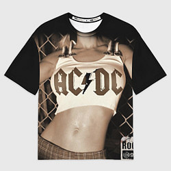 Мужская футболка оверсайз AC/DC Girl