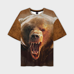 Мужская футболка оверсайз Рык медведя