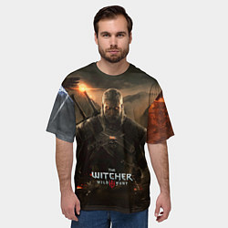 Футболка оверсайз мужская Wild hunt, цвет: 3D-принт — фото 2