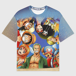 Футболка оверсайз мужская One Piece, цвет: 3D-принт