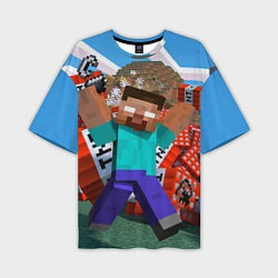Мужская футболка оверсайз Minecraft Man
