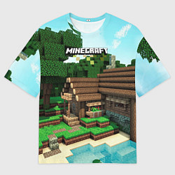Мужская футболка оверсайз Minecraft House
