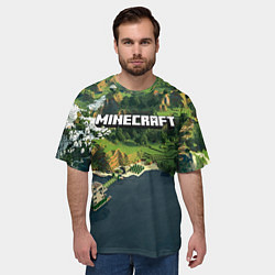Футболка оверсайз мужская Minecraft Location, цвет: 3D-принт — фото 2