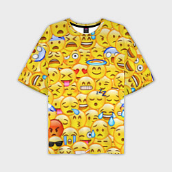 Футболка оверсайз мужская Emoji, цвет: 3D-принт