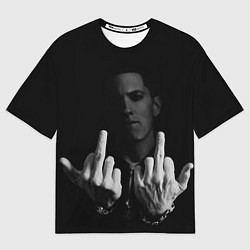 Футболка оверсайз мужская Eminem Fuck, цвет: 3D-принт