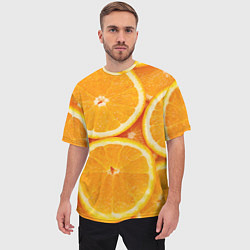 Футболка оверсайз мужская Апельсин, цвет: 3D-принт — фото 2