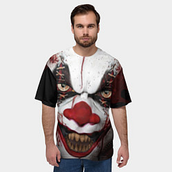 Футболка оверсайз мужская Зомби клоун, цвет: 3D-принт — фото 2
