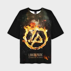 Мужская футболка оверсайз Linkin Park: Burning the skies