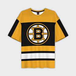 Футболка оверсайз мужская Boston Bruins, цвет: 3D-принт