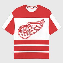 Футболка оверсайз мужская Detroit Red Wings, цвет: 3D-принт