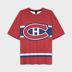 Футболка оверсайз мужская Montreal Canadiens, цвет: 3D-принт
