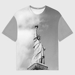 Футболка оверсайз мужская Статуя Свободы, цвет: 3D-принт