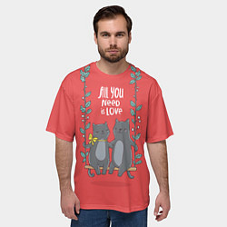 Футболка оверсайз мужская Кисули Love, цвет: 3D-принт — фото 2