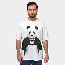 Футболка оверсайз мужская Panda Love, цвет: 3D-принт — фото 2