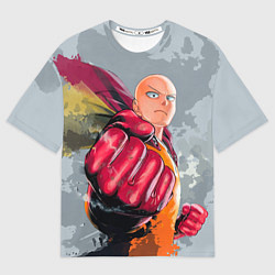 Футболка оверсайз мужская One Punch Man Fist, цвет: 3D-принт
