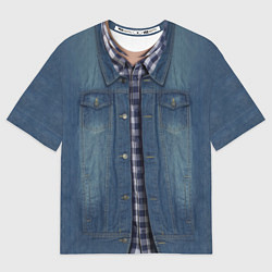 Мужская футболка оверсайз Джинсовка