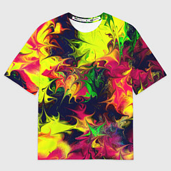 Футболка оверсайз мужская Кислотный взрыв, цвет: 3D-принт