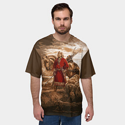 Футболка оверсайз мужская Русь священная, цвет: 3D-принт — фото 2