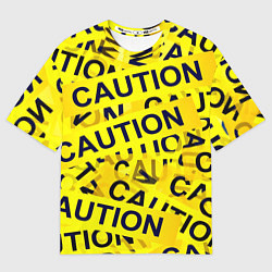 Мужская футболка оверсайз Caution