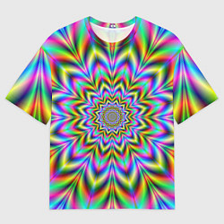 Мужская футболка оверсайз Красочная иллюзия