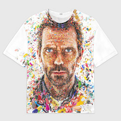 Футболка оверсайз мужская Хаус в таблетках, цвет: 3D-принт