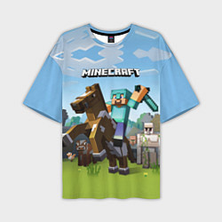 Мужская футболка оверсайз Minecraft Rider